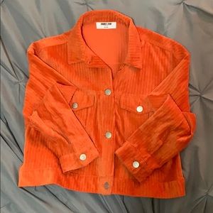 Corduroy orange jacket